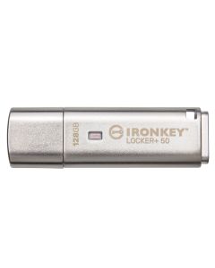 Kingston IronKey Locker Plus 50 Флеш-накопичувач з AES-шифруванням, 128ГБ (IKLP50/128GB)