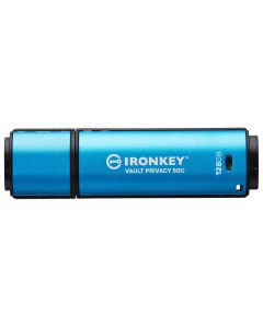 128ГБ Флеш-накопичувач Kingston IronKey Vault Privacy 50 з апаратним шифруванням, USB-C (IKVP50C/128GB)