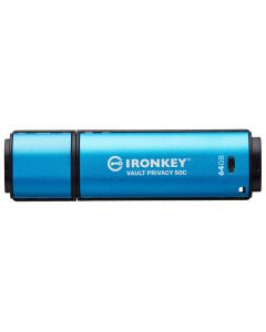 64ГБ Флеш-накопичувач Kingston IronKey Vault Privacy 50 з апаратним шифруванням, USB-C (IKVP50C/64GB)