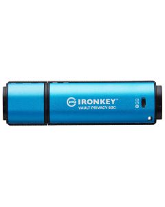 8ГБ Флеш-накопичувач Kingston IronKey Vault Privacy 50 з апаратним шифруванням, USB-C (IKVP50C/8GB)