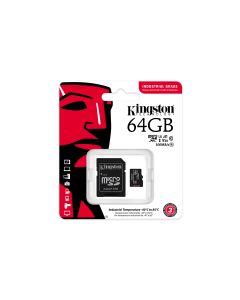Картка пам'яті microSD Kingston 64GB pSLC Промислового класу(Industrial) з адаптером-SDCIT2/64GB